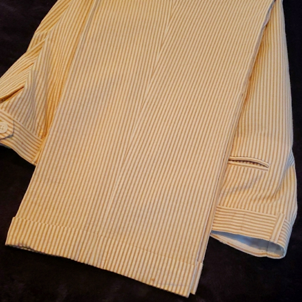 Haspel Mens Seersucker pants, tan\cream - Picture 8 of 9